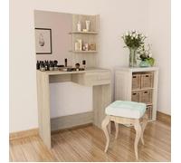 vidaXL Coiffeuse 244862 Bois d’ingénierie 75x40x141 cm Chêne