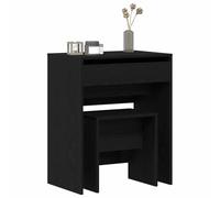 vidaXL Coiffeuse moderne - Chêne noir - Bois d'ingénierie - 60x40x75 cm - Finition mate - Compacte