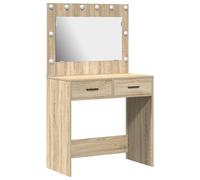 vidaXL Table de Toilette avec lumières LED Chêne Sonoma 78,5x41x135 cm