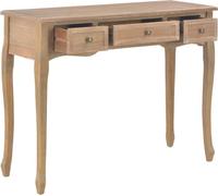 Table De Console Et Coiffeuse Avec 3 Tiroirs Marron Marron