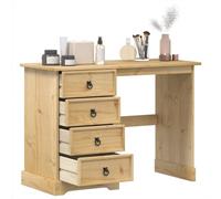 vidaXL Coiffeuse Corona 104x47x75 cm bois de pin massif Marron
