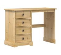 vidaXL Coiffeuse Corona 104x47x75 cm Bois de pin Massif, Table de Maquillage, Table cosmétique, Coiffeuse avec tiroirs, Meuble de Maquillage