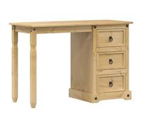vidaXL Coiffeuse Corona 110x47x75 cm Bois de pin Massif, Table de Maquillage, Table cosmétique, Coiffeuse avec tiroirs, Meuble de Maquillage