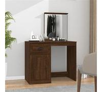 vidaXL Coiffeuse et miroir chêne marron 90x50x132,5 cm bois ingénierie816767 Marron G