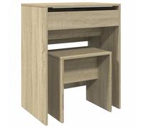 vidaXL Coiffeuse et tabouret Chêne Sonoma 60 x 40 x 113,5 cm Multicolore