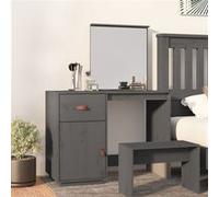vidaXL Coiffeuse Gris 95x50x134 cm Bois de pin massif820089 Gris G
