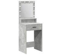 Table De Maquillage Vidaxl Avec Des Lumières Led En Gris Béton, 50x41x135 Cm Gris