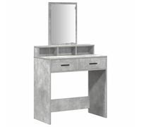 Table De Maquillage Vidaxl Avec Tiroirs Gris Béton 79x41x140 Cm Gris