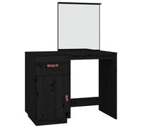vidaXL Coiffeuse Noir 95x50x134 cm Bois de pin massif