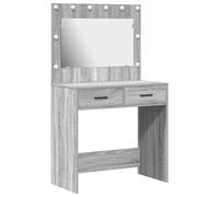 vidaXL Coiffeuse avec éclairage LED Gris Sonoma 78,5x41x135 cm