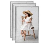 vidaXL Collage de cadres photo 3 pcs de table Argenté 10x15 cm MDF