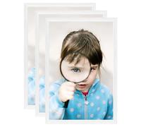 vidaXL Collage de cadres photo 3 pcs de table Blanc 13x18 cm MDF