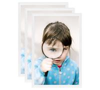 vidaXL Collage de cadres photo 3 pcs de table Blanc 21x29,7 cm MDF