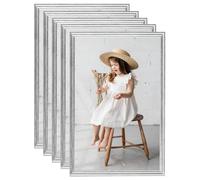 vidaXL Collage de cadres photo 5 pcs de mur Argenté 70x90 cm MDF