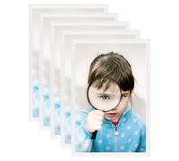 Fotolijsten 5 st voor tafel 21x29,7 cm MDF wit332593