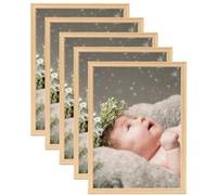 vidaXL Collage de cadres photo 5 pcs de table Chêne clair 13x18 cm Brun G