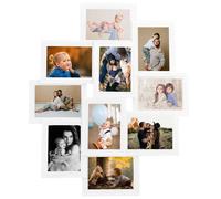 Vidaxl Collage De Cadres Photo De Photo 10x(10x15 Cm) Blanc Mdf