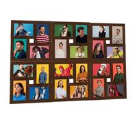 vidaXL Collage de cadres photo de photo 24x(10x15 cm) Marron foncé MDF
