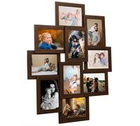 vidaXL Collage de cadres photo de photo10x(13x18 cm) Marron foncé MDF