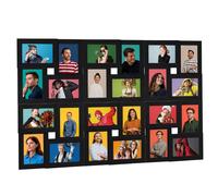 vidaXL Collage de cadres photo pour photo de 24x(10x15 cm) Noir MDF