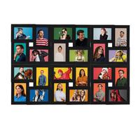 vidaXL Collage de cadres photo pour photo de 24x(13x18 cm) Noir MDF