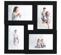 vidaXL Collage de cadres photo pour photo de 4x (13x18 cm) Noir MDF