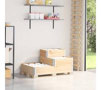 Vidaxl Collier De Palette À 3 Niveaux 120x80 Cm Bois De Pin Massif