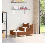 Vidaxl Collier De Palette À 3 Niveaux Marron 120x80 Cm Bois Pin Massif