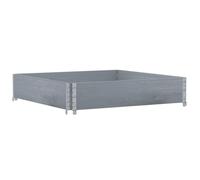 vidaXL Collier de palette 100 x 100 cm gris en bois de pin solide