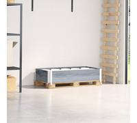 vidaXL Collier de palette gris 100x50 cm bois de pin solide