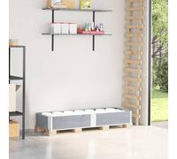 vidaXL Collier de palette gris 150x50 cm bois de pin solide