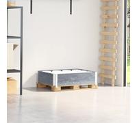 vidaXL Collier de palette gris 80x60 cm bois de pin solide