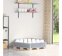 Vidaxl Collier De Palette Hexagonale Gris 160x160cm Bois De Pin Massif