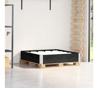 vidaXL Collier de palette noir 100x100 cm bois de pin solide