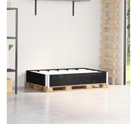 vidaXL Collier de palette noir 120x80 cm bois de pin solide