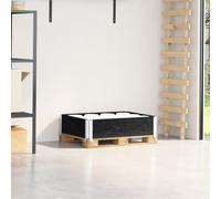 vidaXL Collier de palette noir 80x60 cm bois de pin solide
