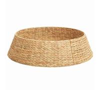 vidaXL Collier de Sapin de Noël Marron 105 x 105 x 28 cm, Décoration de Noël Ronde Moderne, Base d'arbre Festive, Accessoire Tendance pour Votre Salon