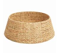 vidaXL Collier de Sapin de Noël Marron 60 x 60 x 22 cm Jacinthe d'eau, Décoration de Noël Ronde Moderne, Base d'arbre Festive, Accessoire Tendance pour Votre Salon