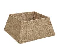 vidaXL Collier de Sapin de Noël Marron 60 x 60 x 28 cm, Décor de Noël, collerette Moderne en Bois, Fait Main, Touche Festive Durable pour Votre Salon