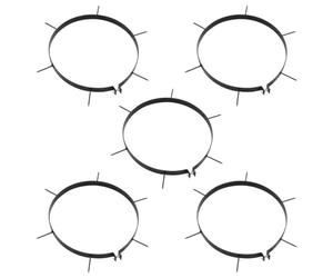 vidaXL Colliers aérateurs de pelouse 5 pcs avec Pointes Ø 30 cm Fer, Collier aérateur de pelouse, aérateur de Jardin, râteau à Gazon
