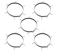 vidaXL Accessoires de jardin Colliers aérateurs de pelouse 5 pièces Fer noir 30 cm Durable