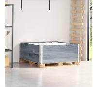 vidaXL Colliers de palette 2 pcs gris 100x100 cm bois de pin solide