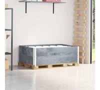 vidaXL Colliers de palette 2 pcs gris 120x80 cm bois de pin solide