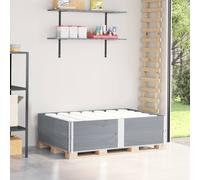 vidaXL Colliers de palette 2 pcs gris 150x100 cm bois de pin solide