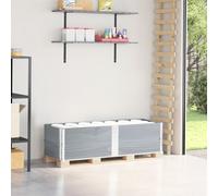 vidaXL Colliers de palette 2 pcs gris 150x50 cm bois de pin solide