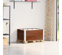 vidaXL Colliers de palette 2 pcs marron 80x60 cm bois de pin solide