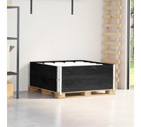 vidaXL Colliers de palette 2 pcs noir 100x100 cm bois de pin solide