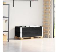 vidaXL Colliers de palette 2 pcs noir 100x50 cm bois de pin solide