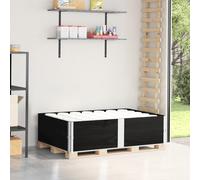 vidaXL Colliers de palette 2 pcs noir 150x100 cm bois de pin solide