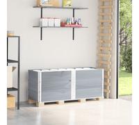 vidaXL Colliers de palette 3 pcs gris 150x50 cm bois de pin solide
